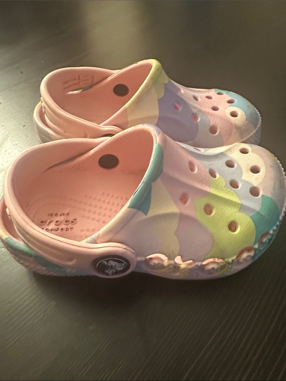 CROCS Kids Tie-Dye Clog - Pink, Yellow, Blue, Green